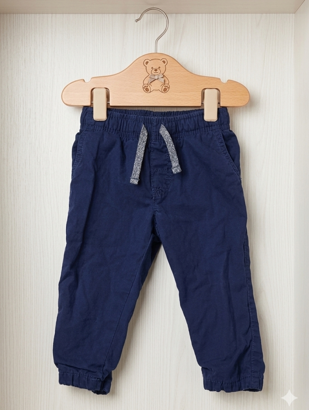 Carter's Baby Boy Navy Blue Elasticized Jogger Pants Size 12M EUC